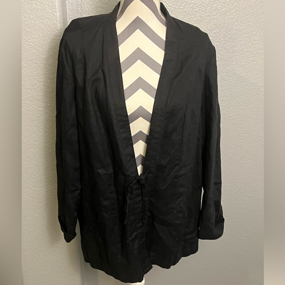 Nordstrom Linen Belted Blazer size 14